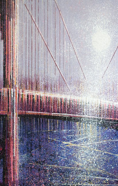 San Francisco - The Golden Gate Bridge Under Moonlight by Marc Todd