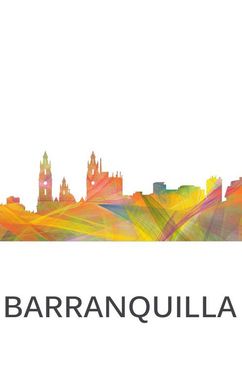 Barranquilla, Colombia Skyline WB1 by Marlene Watson