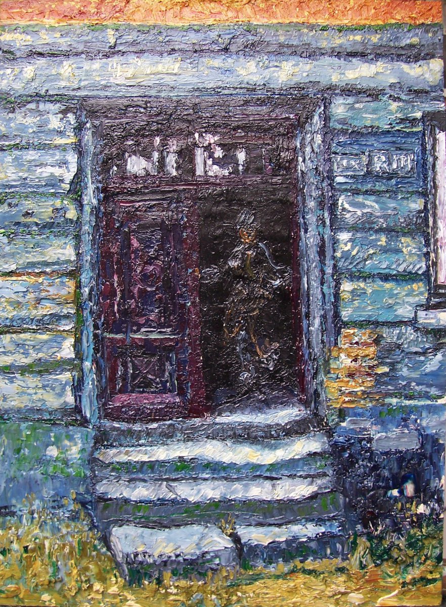 House entrance in Poland (Version #2) with figure by Richard Meyer