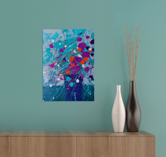 Winter bouquet of Flowers Abstract painting