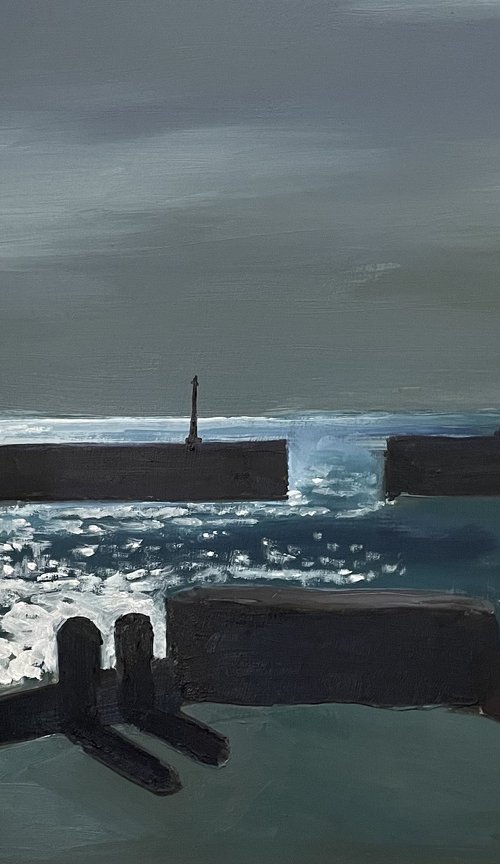 Anstruther harbour, Winter by Stephen Howard Harrison