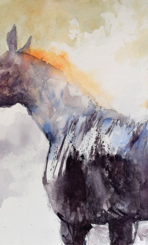 Horse steam 7 by Goran Žigolić Watercolors