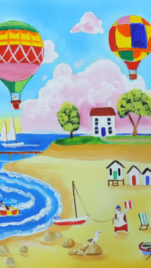 Animals at the beach by Gordon Bruce