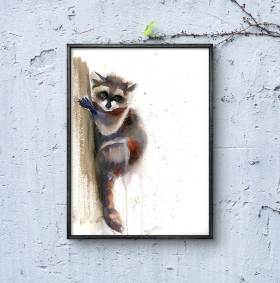 Raccoon on the tree