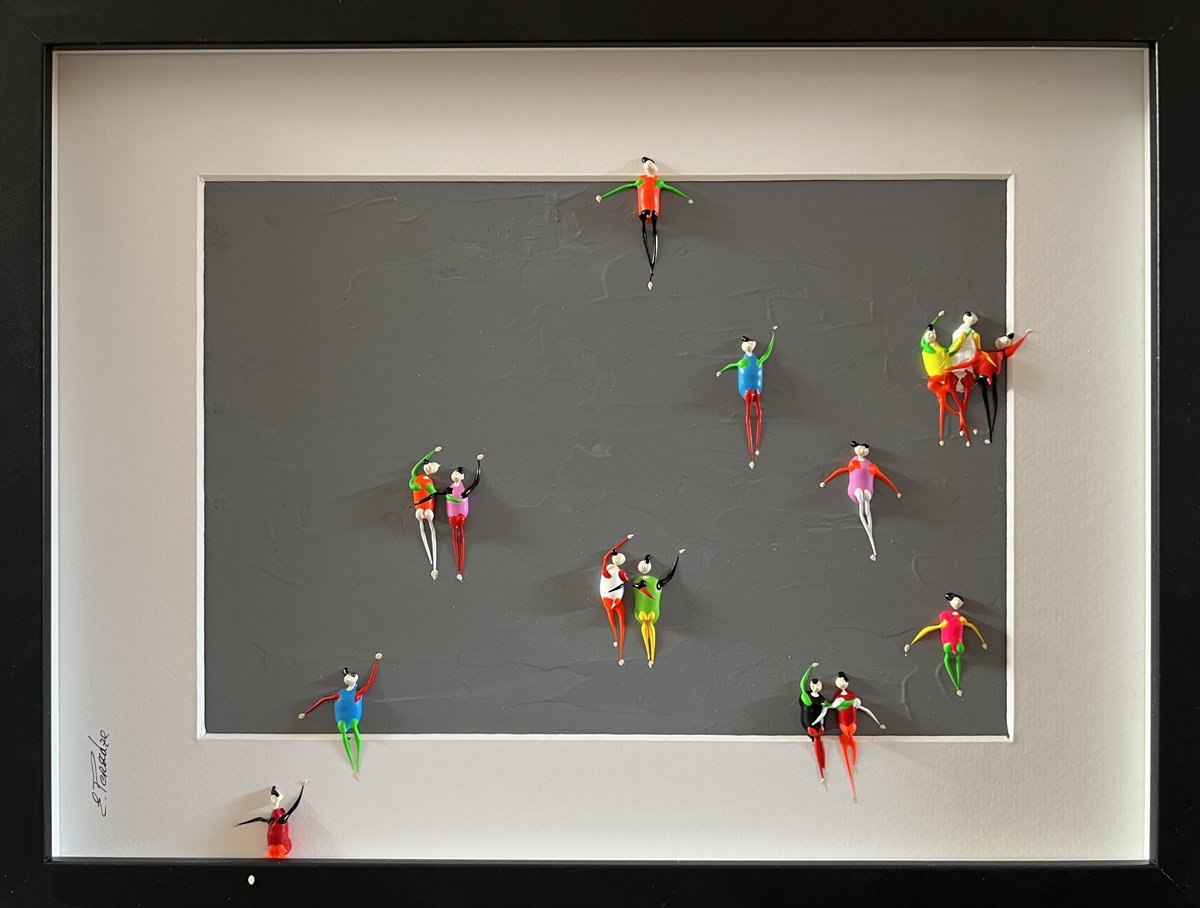 Abstract Portrait Acrylic Painting By Eka Peradze, 17 X 13, Freedom People Eka Peradze, Original Artwork