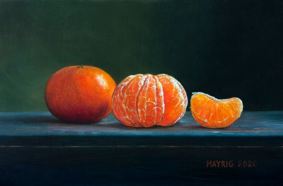 Still life with mandarins