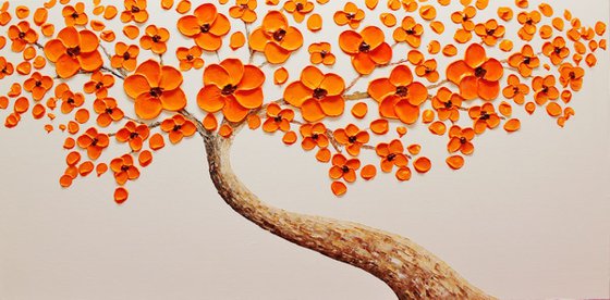 Orange flower Blooming Tree