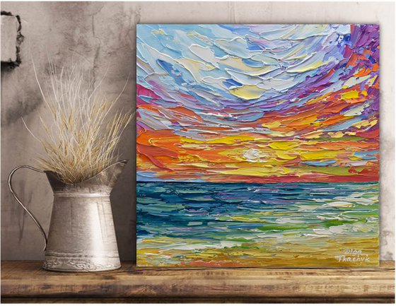 Bright Sunset II- Original Acrylic Painting on Canvas