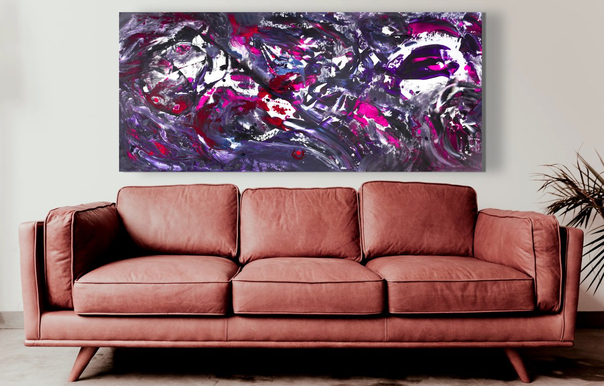 Deep purple, 200x90 cm by Davide De Palma