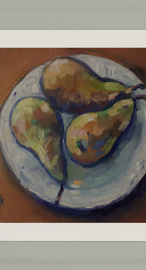 Three 'Colourful' Pears by Andre Pallat
