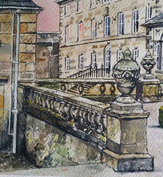 Pollok House Glasgow Watercolour Scotland