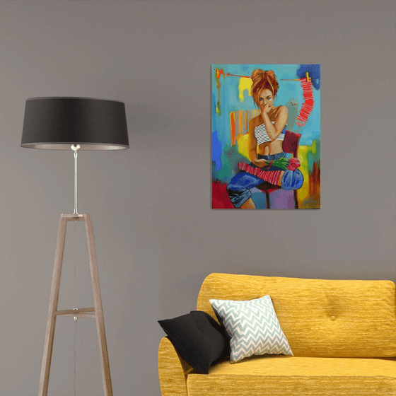 "Amazing moment" Original painting Oil on canvas Home decor
