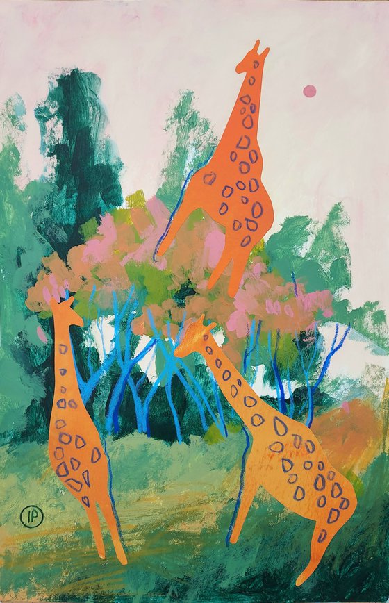 Giraffes dance