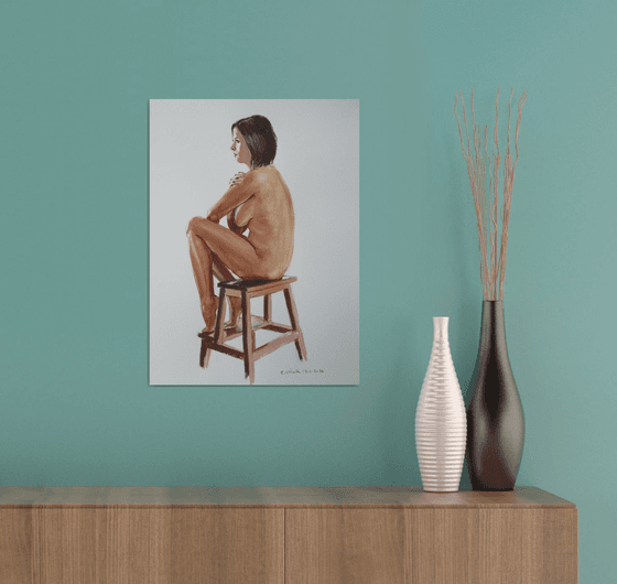 Seated female nude