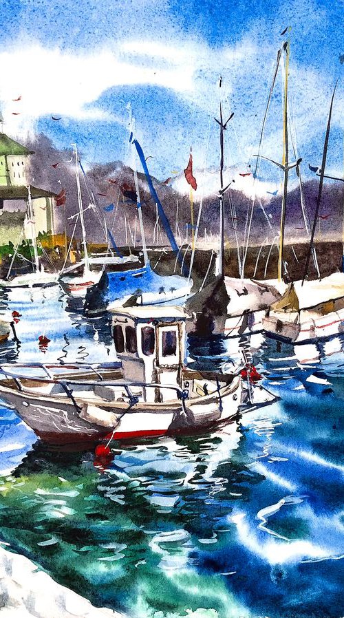 Port of Cannobio by Ksenia Astakhova