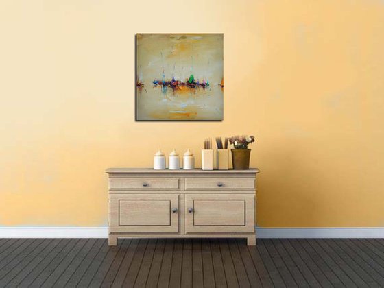 Abstract Sea , Abstract Oil Painting on Canvas