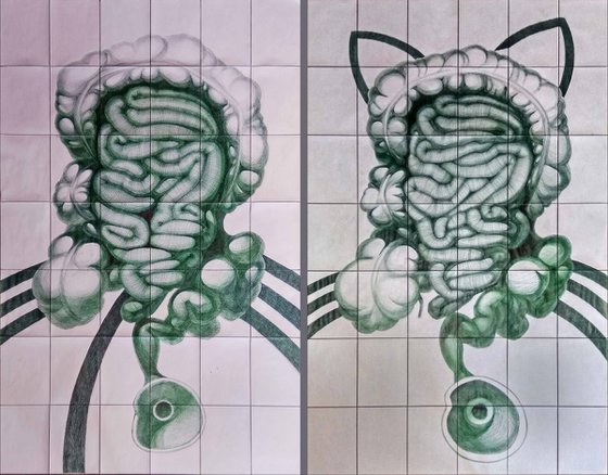 "Double portrait" diptych