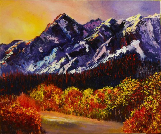 AUTUMN IN THE MOUNTAINS / ORIGINAL PAINTING