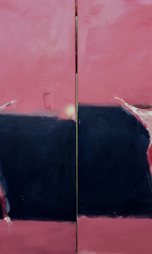 Pinkibath / diptych by Romuald Mulk Musiolik
