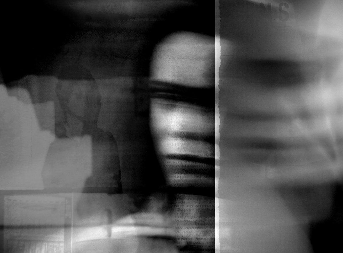 Surrealistic Portrait Photograph By Philippe Berthier, 27 X 20", Regard De Femmes............., Original Artwork