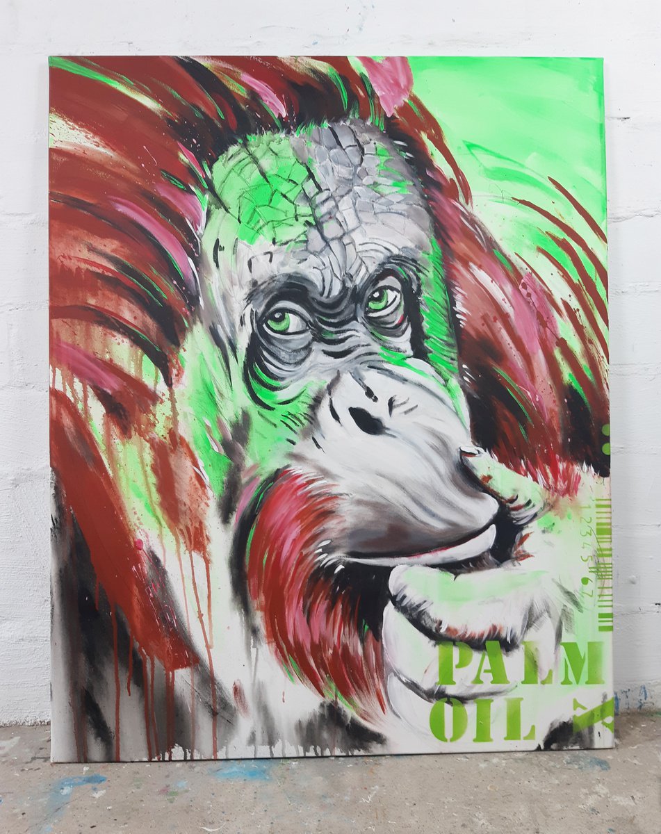 Orangutan 2 - Palmoil X By Stefanie Rogge, 31 X 39, Artwork For Sale On Artfinder