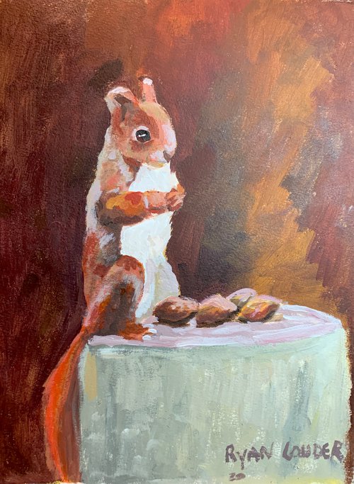 Squirrel and Nuts by Ryan  Louder