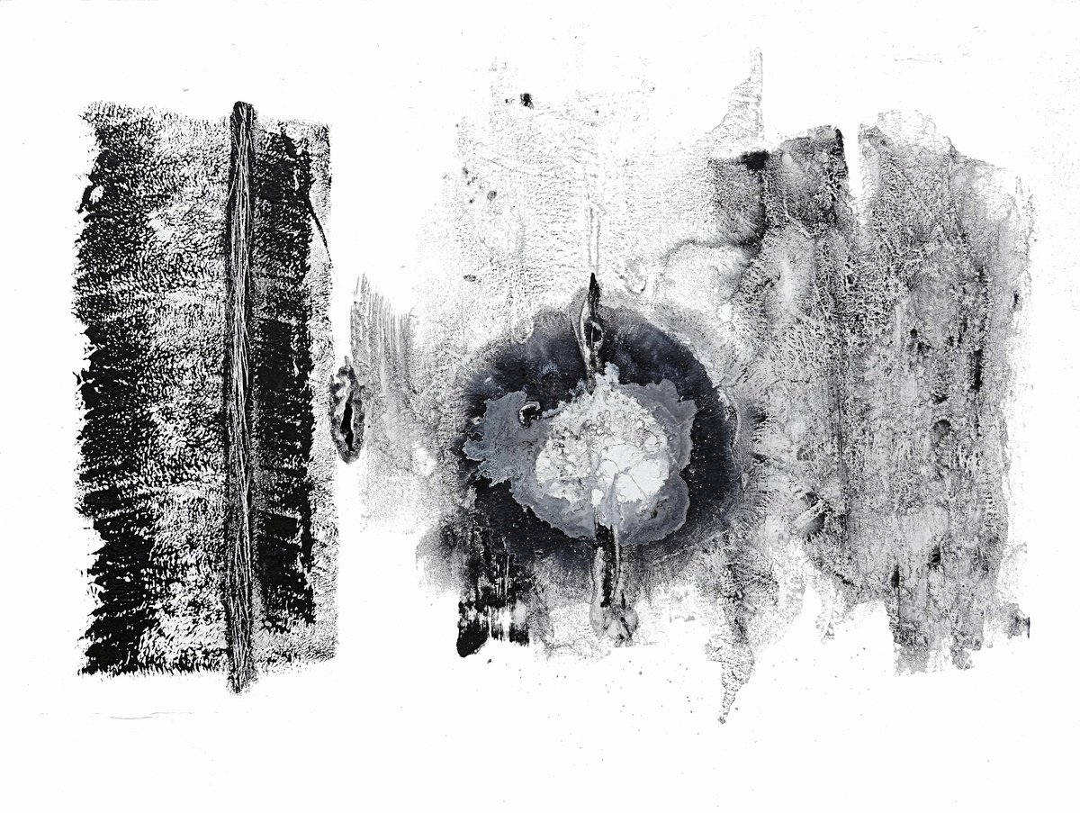 Expressive Abstract Acrylic Painting By Newel Hunter, 40 X 30", Passing Through, Original Artwork