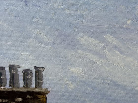 chimney on the roof