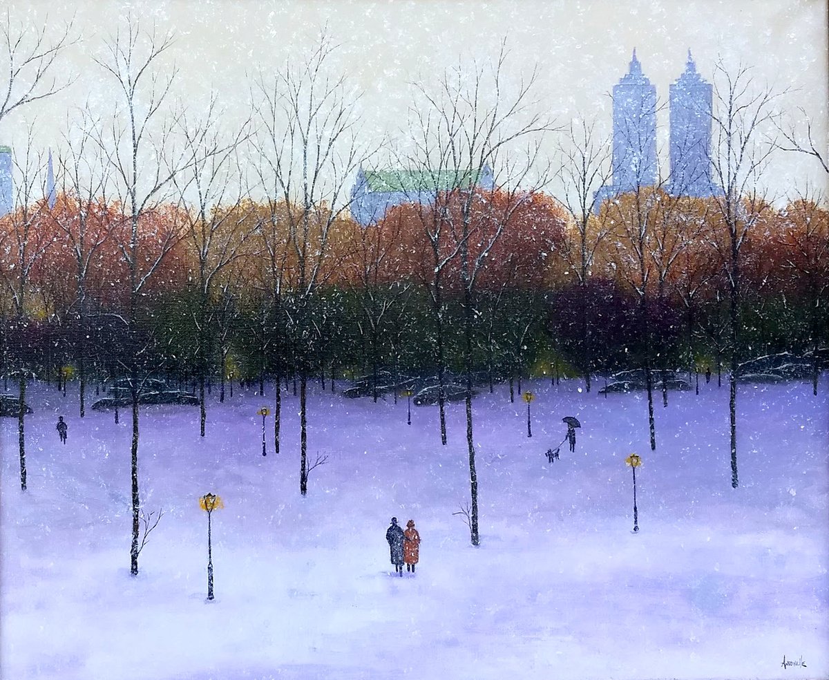 Winter Stroll - Central Park West by Patrick Antonelle