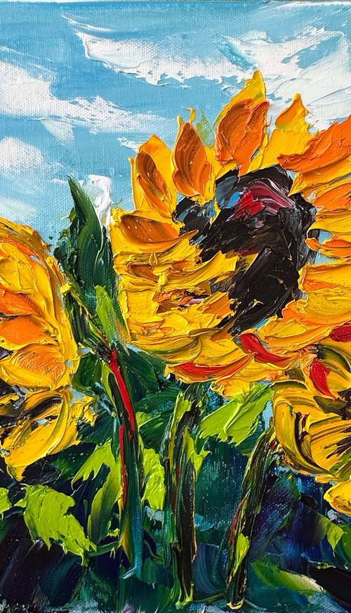 Sunflowers landscape by Oksana Fedorova