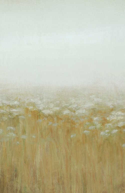 Golden Field 210710, minimalist abstract earth tones by Don Bishop