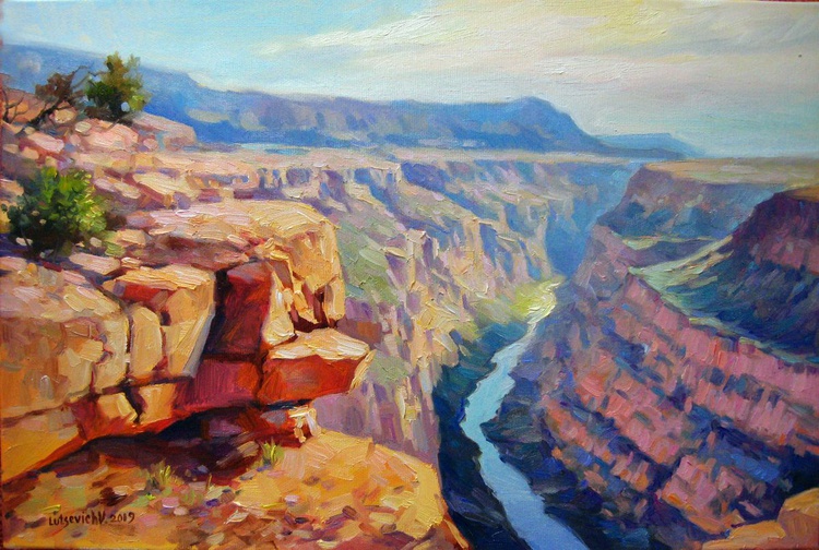 Grand Canyon Oil Painting By Vladimir Lutsevich Artfinder