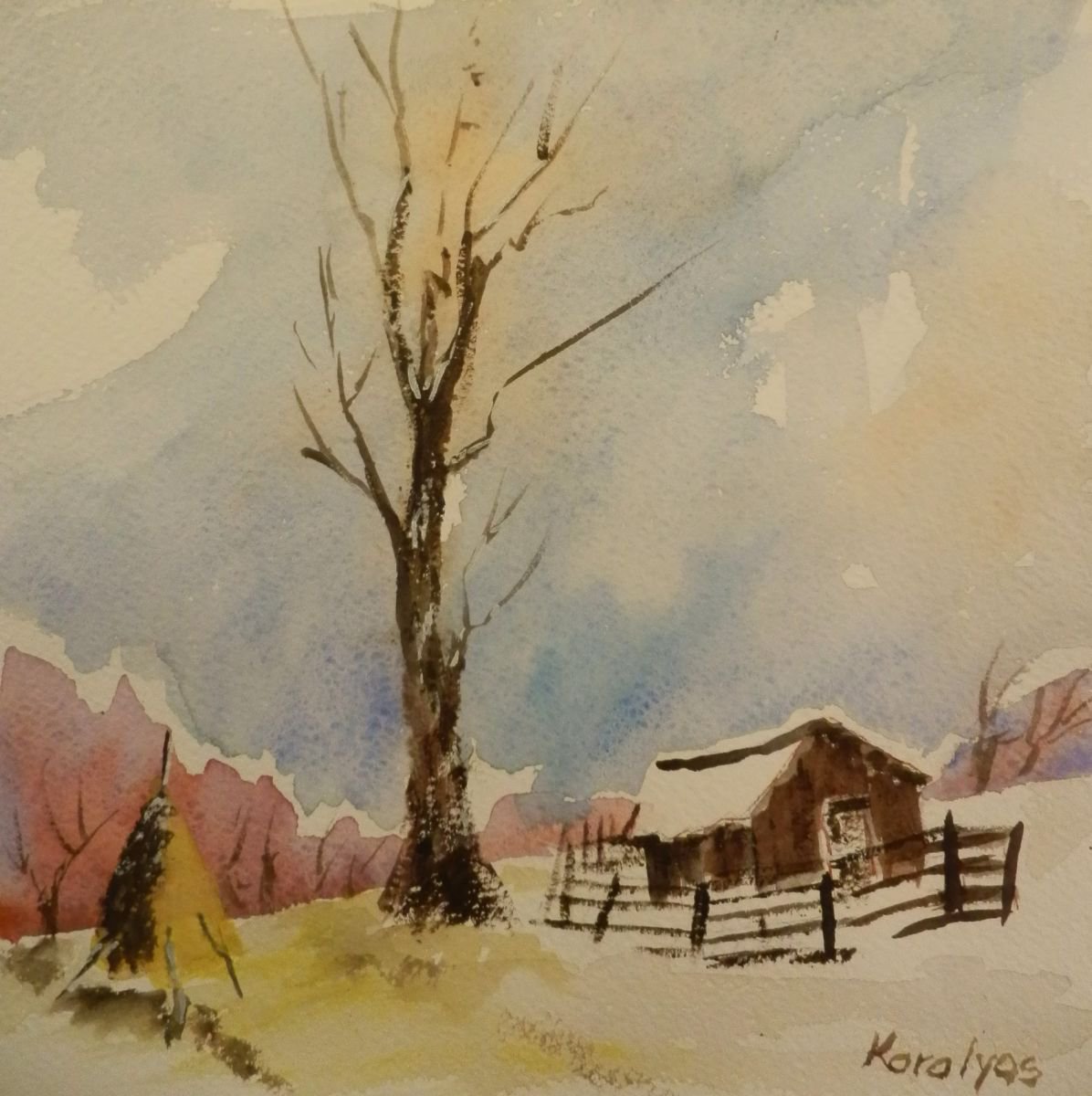 Winter landscape by Maria Karalyos