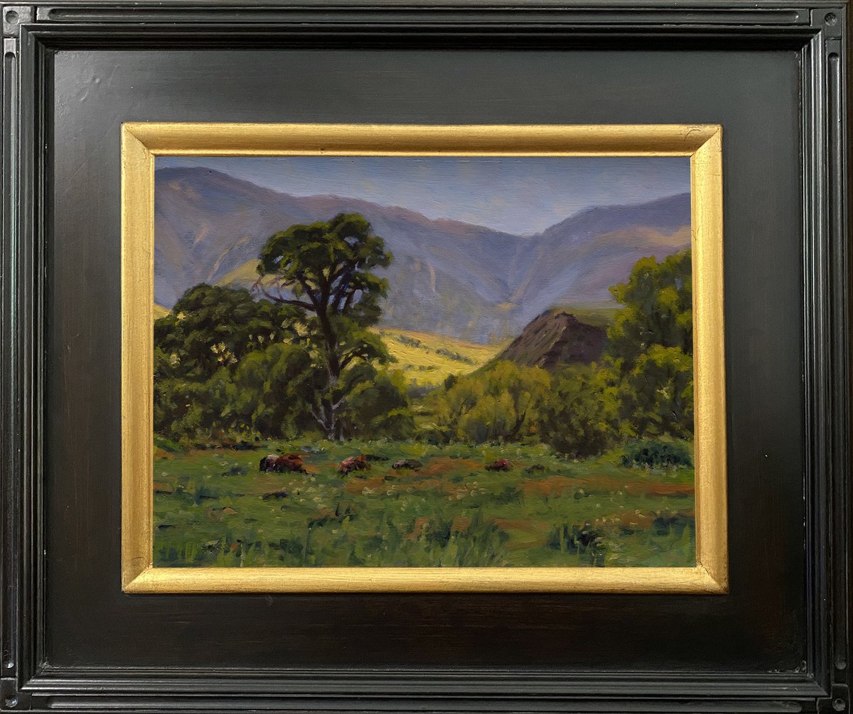 Impressionistic Landscape Oil Painting By Daniel Brian Fishback, 18 X 15, Big Horn Mountains, Original Artwork