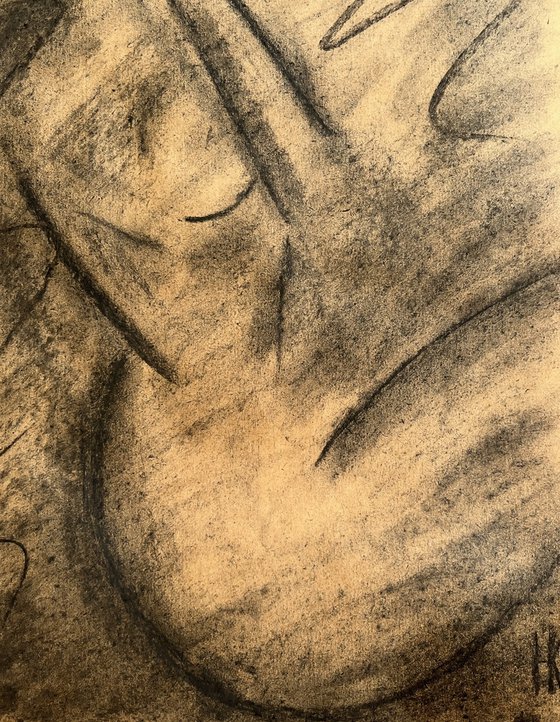 Woman Nude Charcoal art