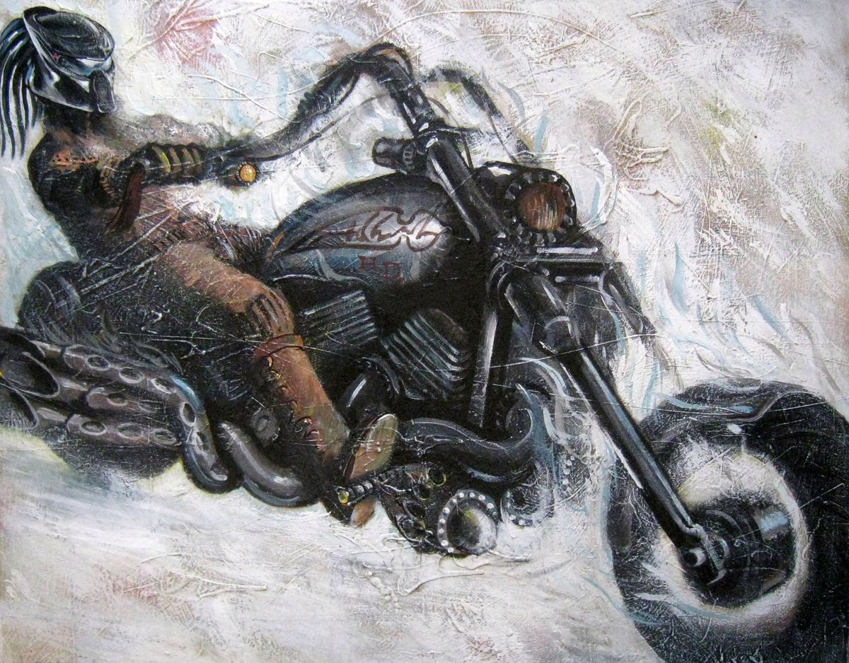 Expressive Portrait Oil Painting By Rakhmet Redzhepov, 39 X 31", Gold Fury, Original Artwork