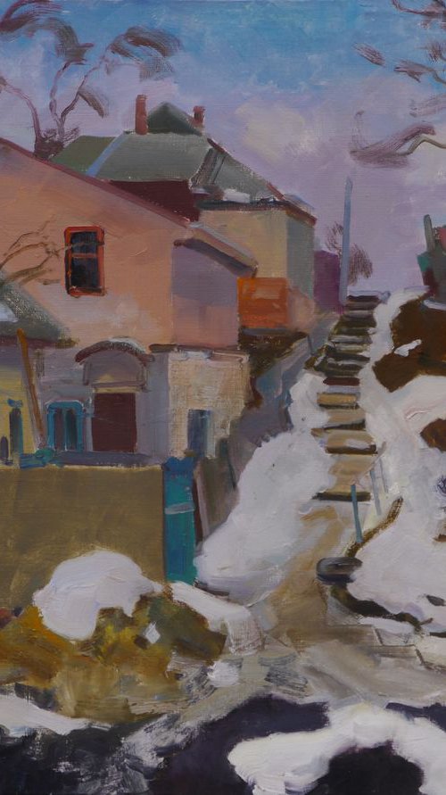 Street with stairs by Victor Onyshchenko