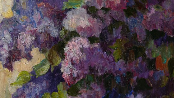 Abstract painting - Lilacs painting #1