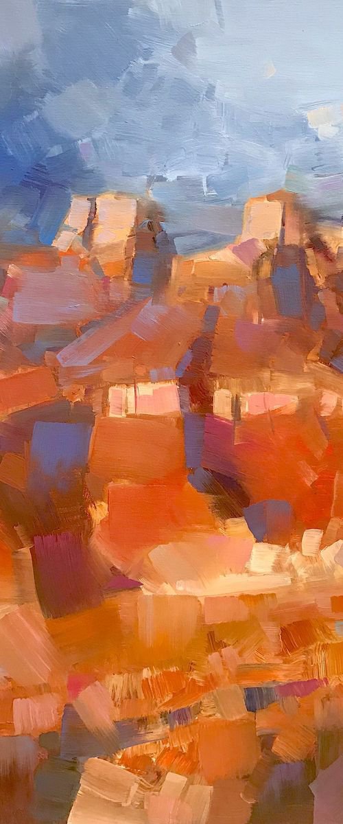 Grand Canyon, Landscape oil painting, One of a kind, Signed, Handmade artwork by Vahe Yeremyan