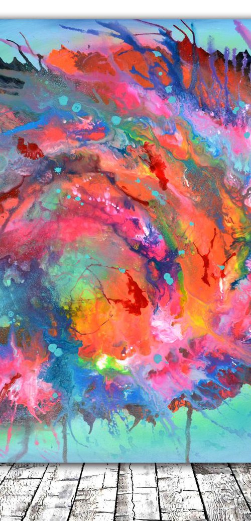 Abstract Medusa - Large Abstract Painting by Soos Tiberiu