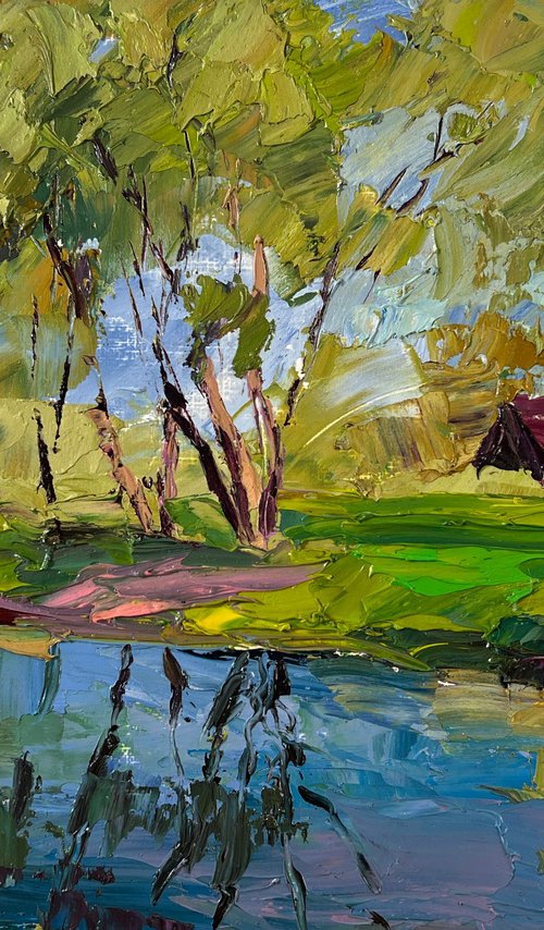 Willows over the Water by Boris Serdyuk