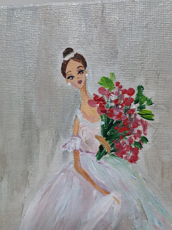 Ballerina mini painting