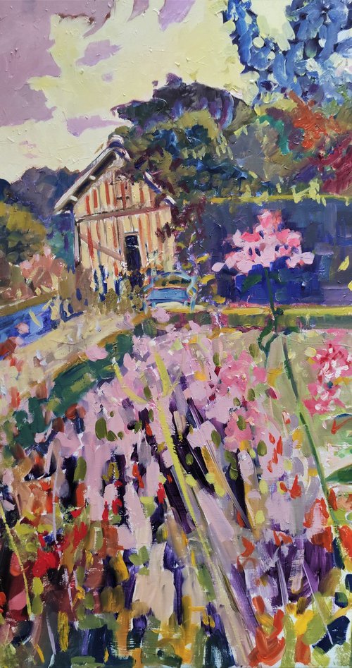 Garden in summer by Linda Clerget