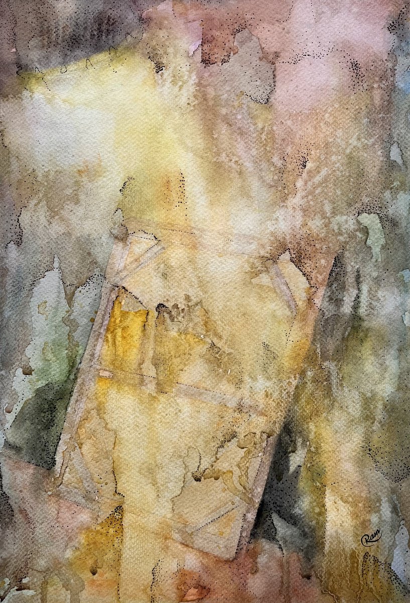 Impressionistic Abstract Watercolour By Ram Barkhane, 12 X 17", Untold Background, Original Artwork