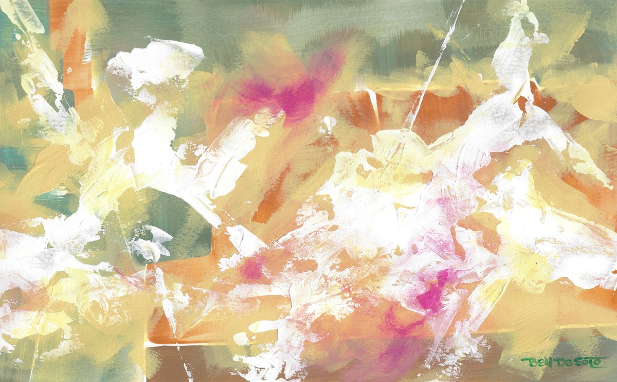 Abstract Painting By Ben De Soto, 16 X 10, Abstract Qq, Original Artwork