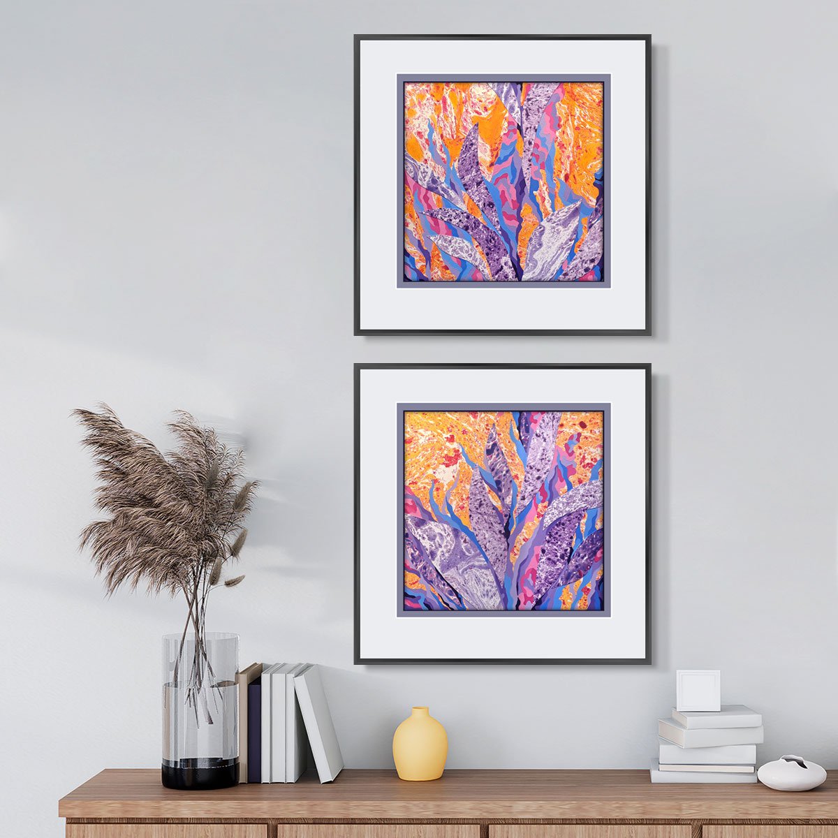 Alien Flora, Set Of 2 By Mariia Raskin, 20 X 10, Artwork For Sale On Artfinder