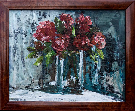 Framed miniature FLORAL STUDY 3