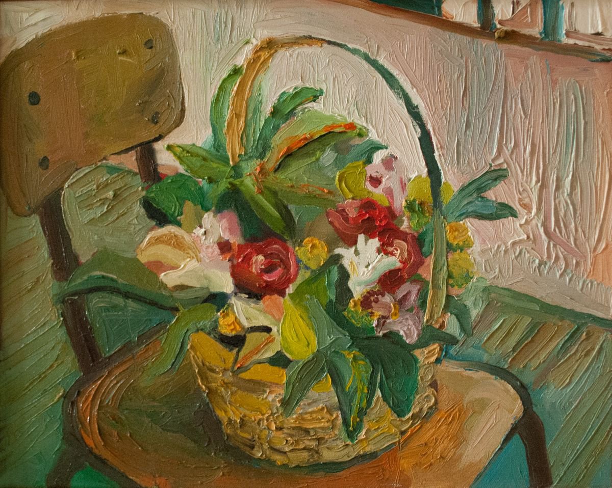 The Flower Basket By Nikola Ivanovic, 20 X 24, Artwork For Sale On Artfinder