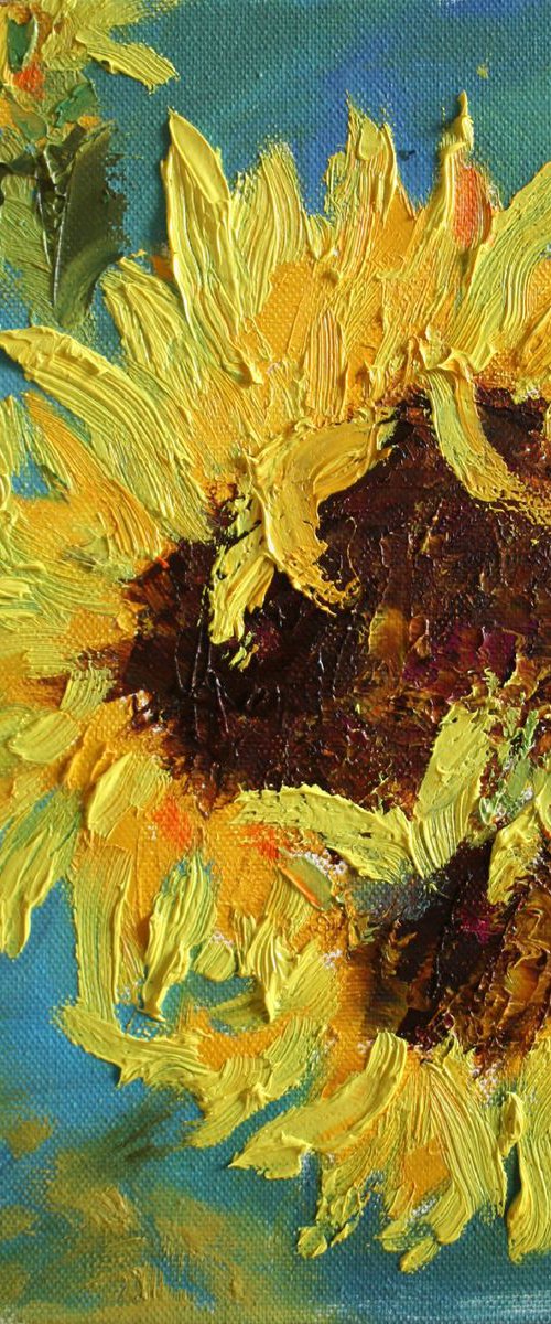 Sunflowers /  ORIGINAL PAINTING by Salana Art Gallery