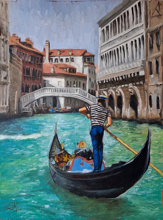 The Gondola ride through Venice